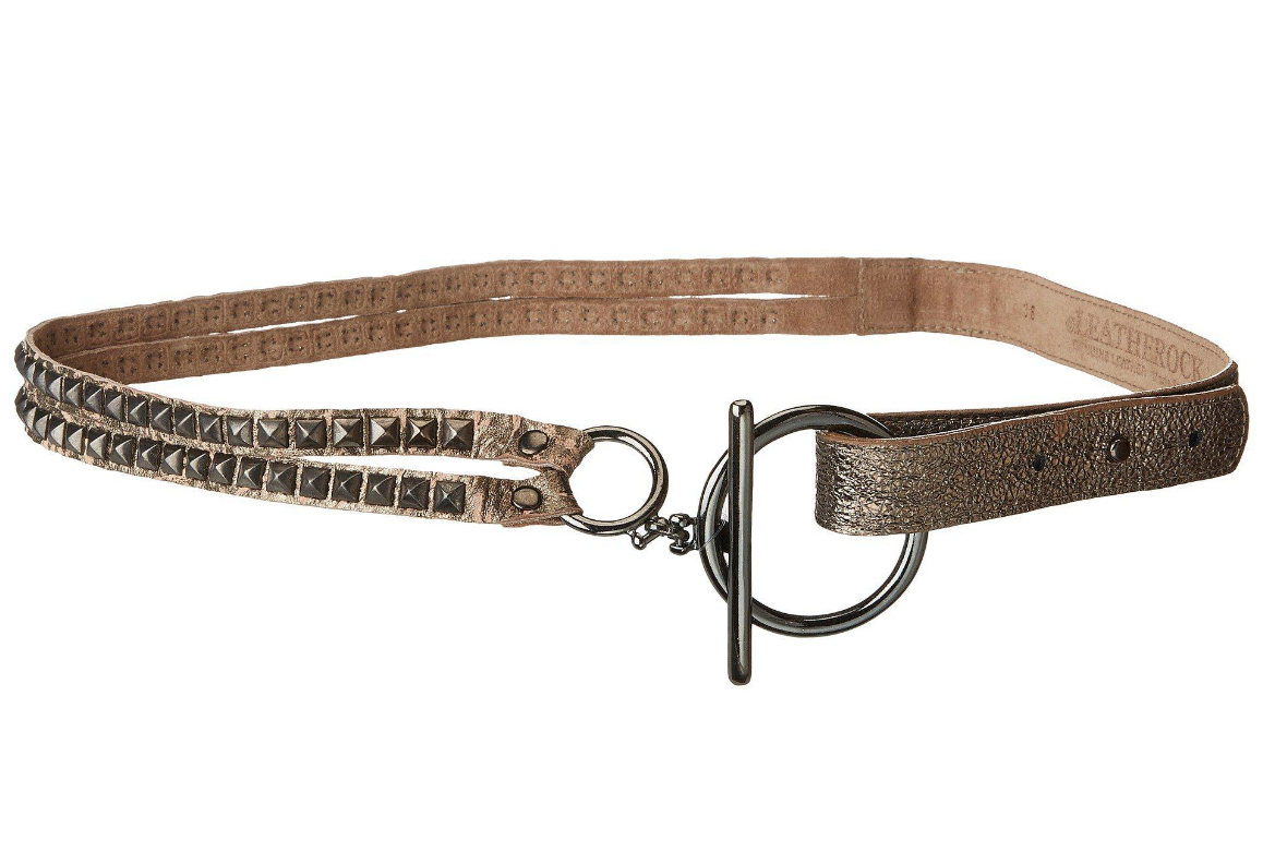 Leatherock Brown Metallic Black Roxy Belt Women display picture 2