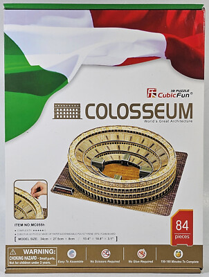 CUBICFUN 3D PUZZLE MC055H COLOSSEUM 84 Pcs 13.4'' x 10.8'' x 3.1''