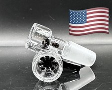 1x 14mm BLACK Glass SNOWFLAKE SCREEN Slide BOWL Male for Glass Water Pipe Bong