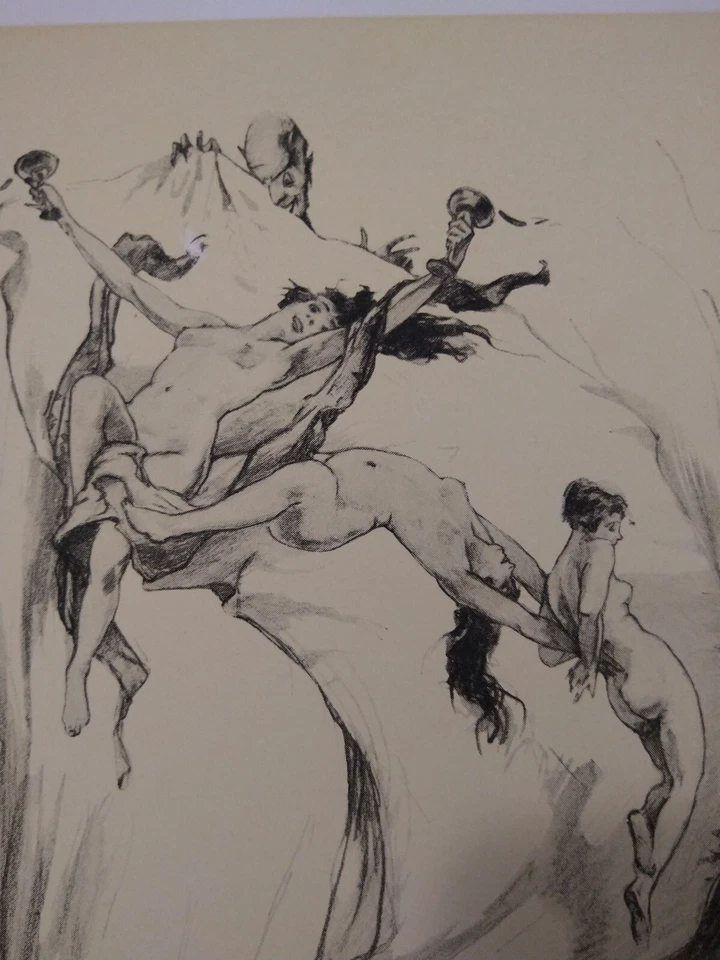 🔥🎨📚 De tirar o fôlego 1934 Litografia Original Thomas de Quincy Opium Dream 📚🎨🔥 - Imagem 4 de 4