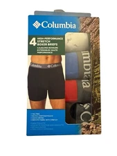 Columbia Stretch Boxer Briefs 4 Pack Size XL XLarge New