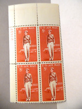SCOTT STAMP # C68 AMELIA EARHART 8 CENT AIRMAIL PLATE BLOCK - MNH