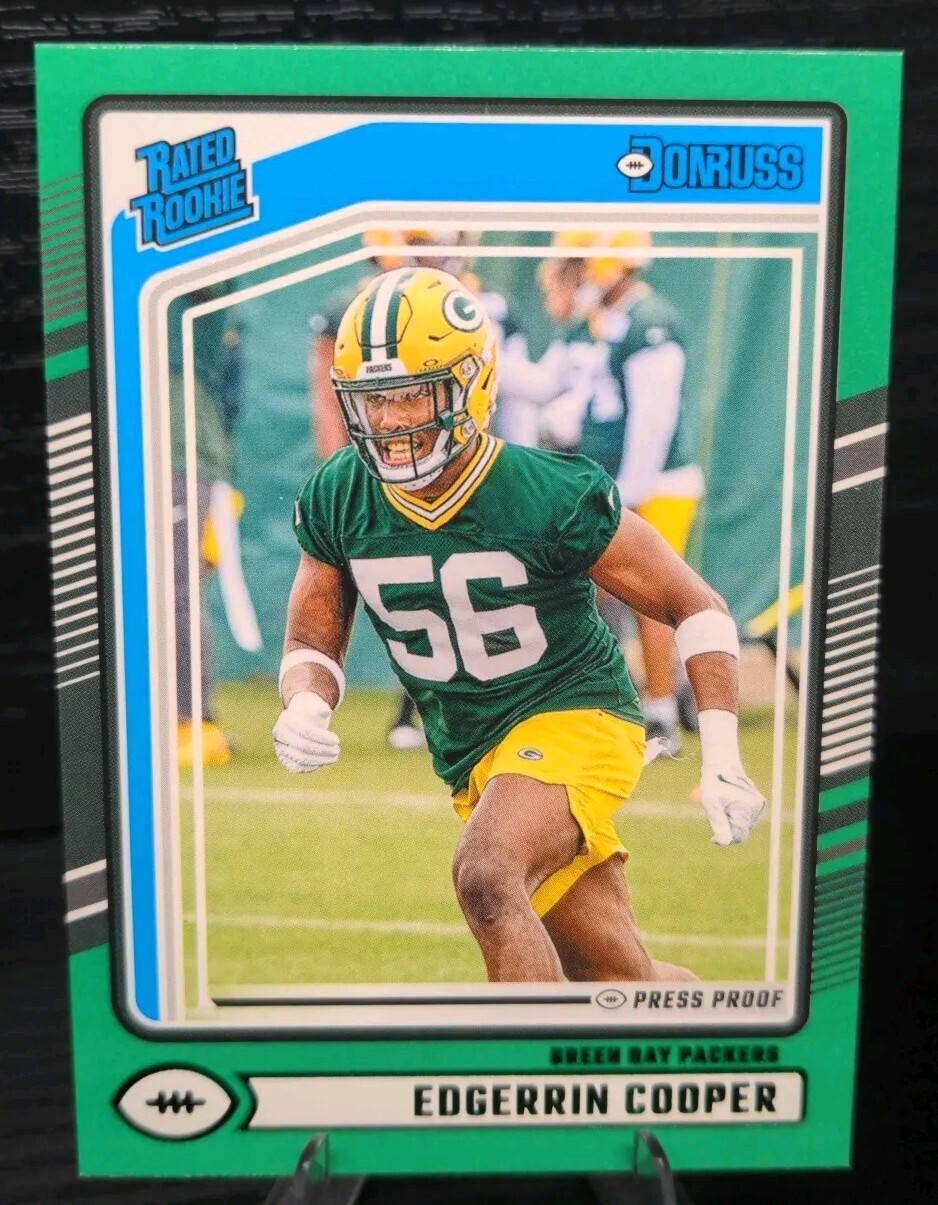 2024 Donruss Edgerrin Cooper Rated Rookie Green Press Proof (RC) #325 GB Packers