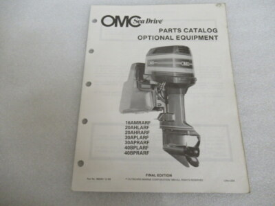 PM116 1990 OMC Sea Drive Optional Equipment Final Edition Parts