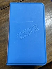 Vintage 1988 Emson Jewelry Keeper Plastic Travel Tri Fold Compact