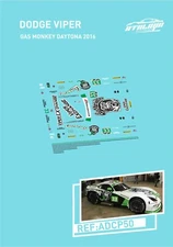 2016 DODGE VIPER GAS MONKEY DAYTONA SLOT DECALS DECALS