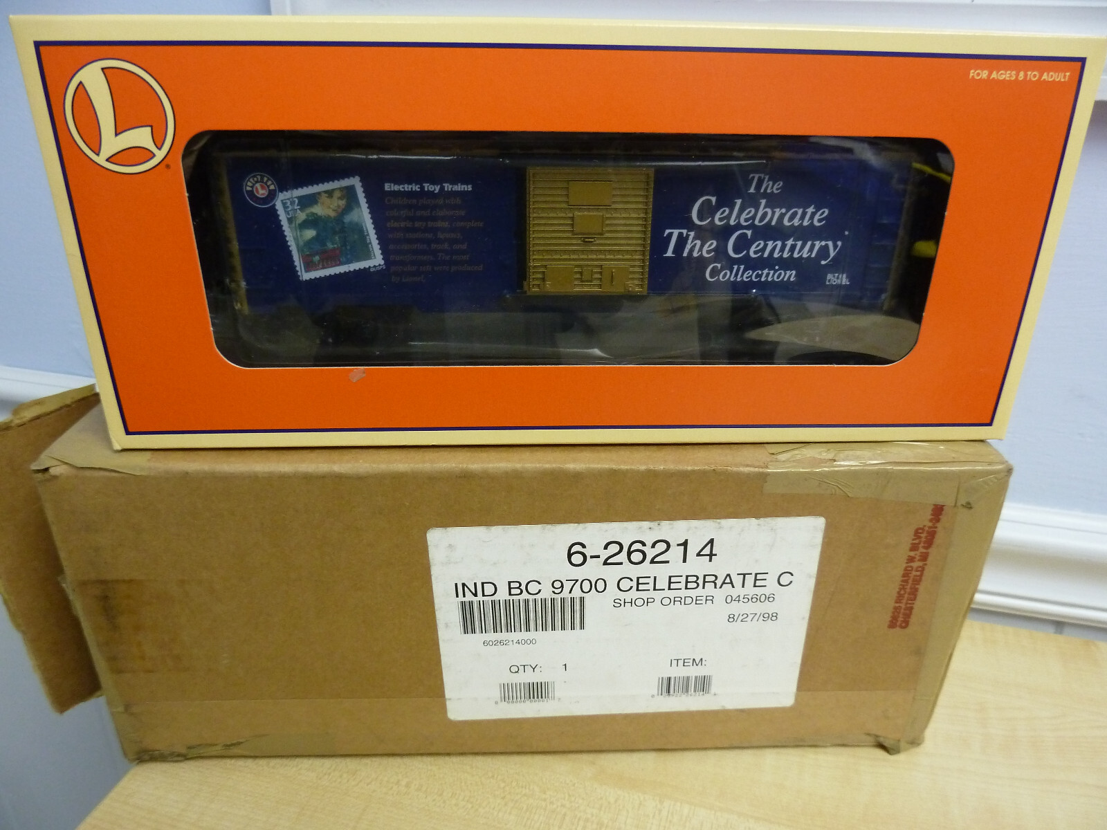 Lionel 626214 Celebrate the Century USPS Stamp Boxcar BRAND NEW in BOX