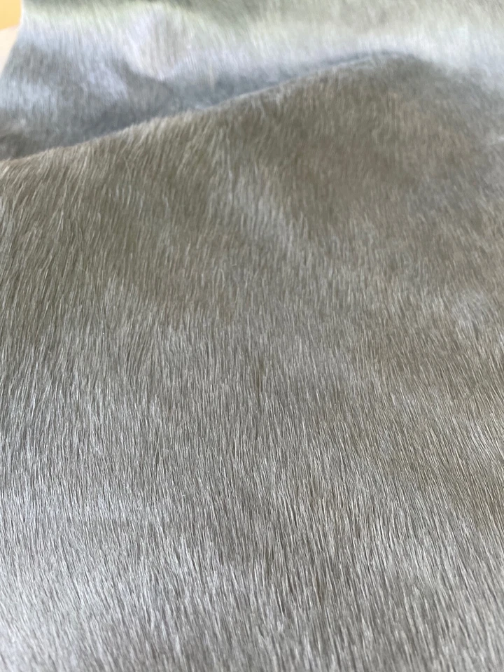 CUERO NOBLE Cavallini Europeo Pelo-En Piel de Vaca Banqueros Gris Media Piel Nuevo Foto 4 de 4