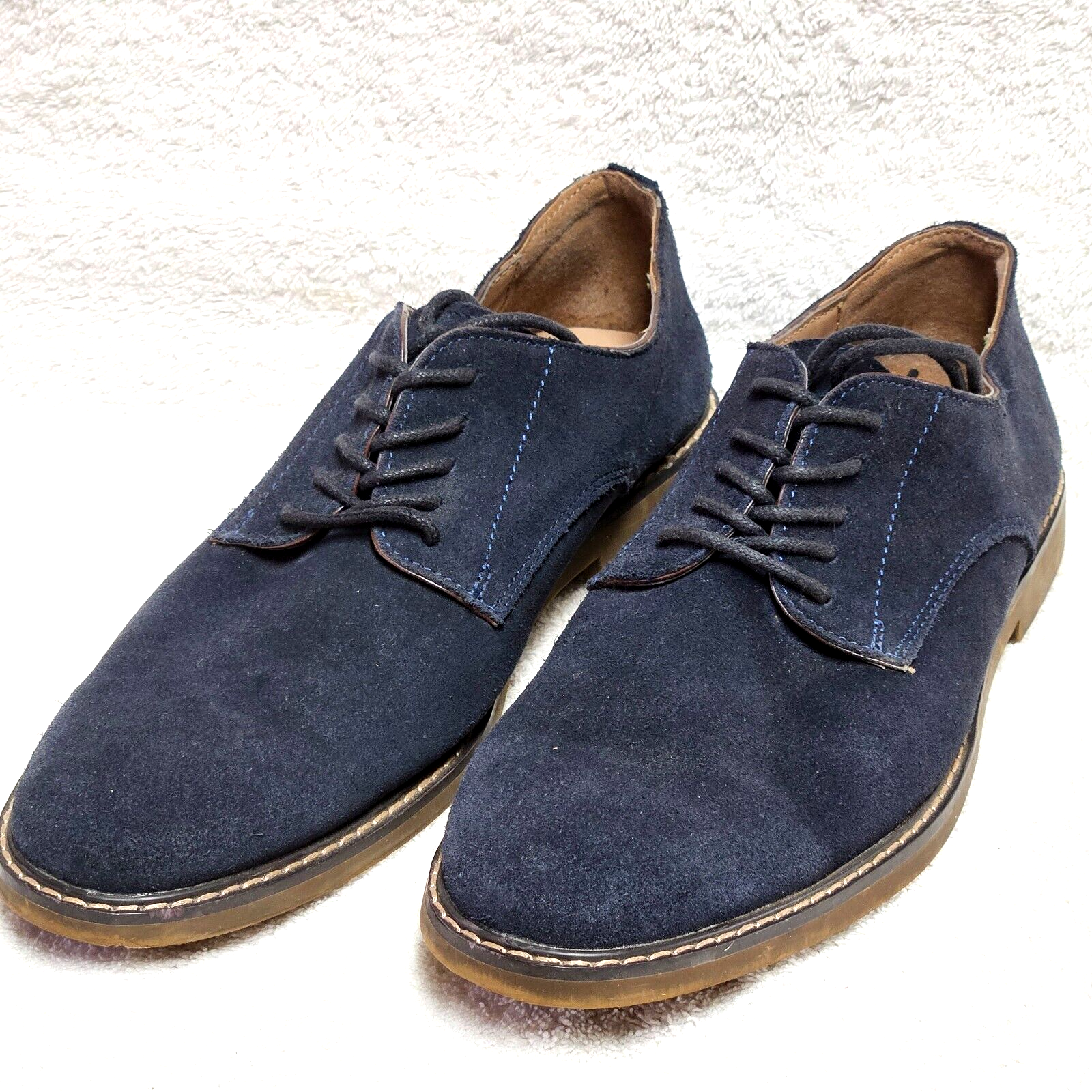 SAOLA Scarpe Banana Republic 9 5 blu scamosciate derby pizzo pelle 793933 00 1 uomo