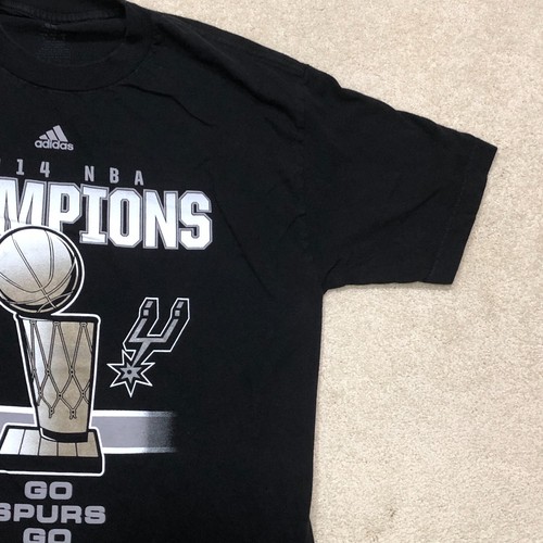 Adidas San Antonio Spurs T Shirt Size XL Black 2014 Championship Locker Room - Picture 4 of 11