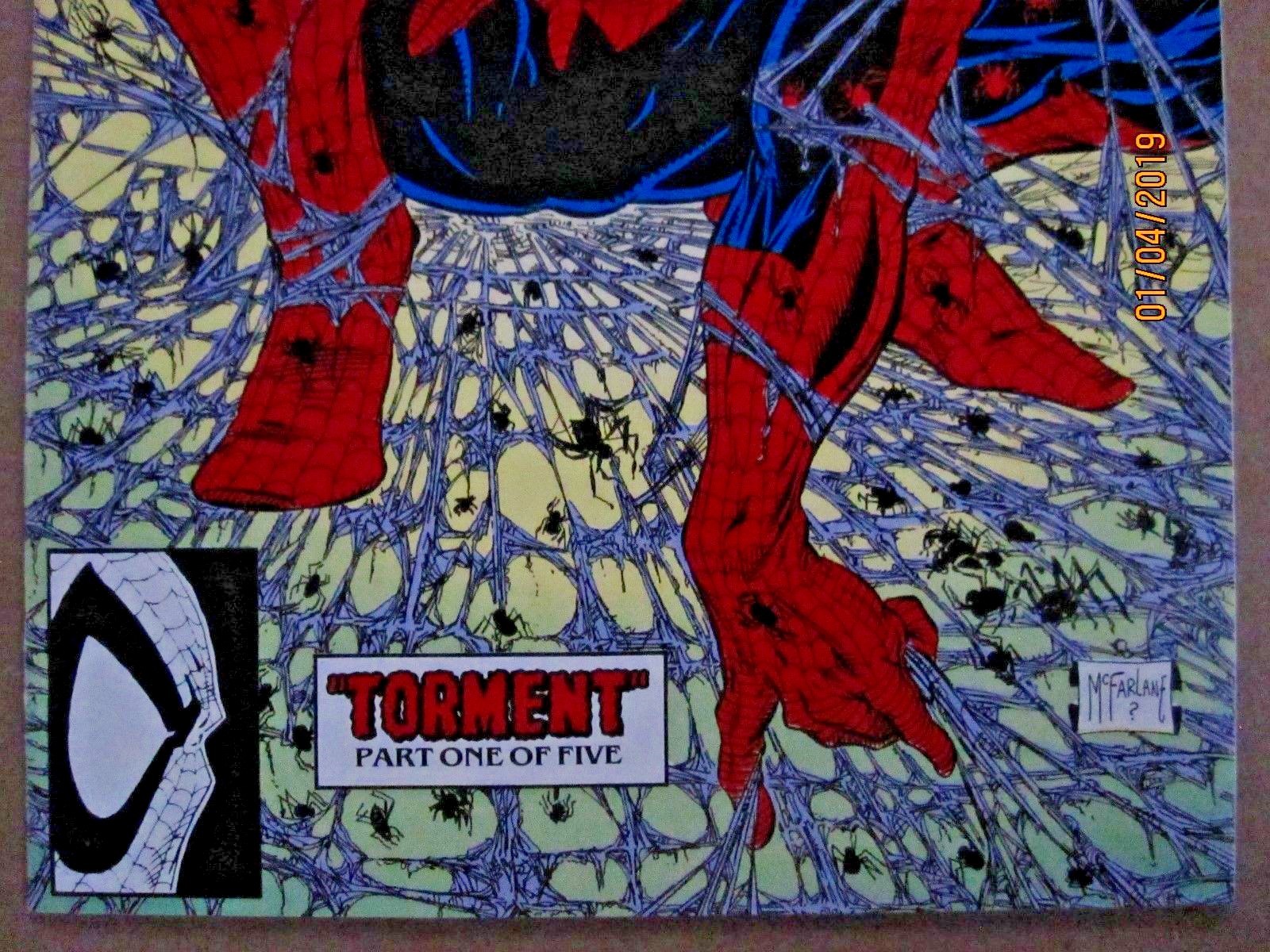 1990 MARVEL COMICS SPIDERMAN 1 GREEN SPIDERMAN LOGO MCFARLANE COVER