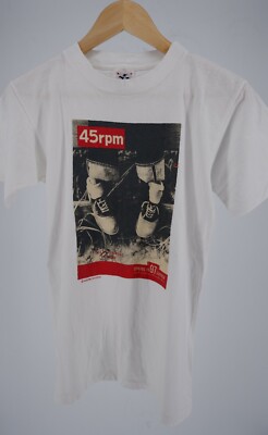 45RPM forty five RPM studio by R 1997 vtg penguin tag 90s denim red line tshirt