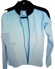 Russell Athletic women's M light blue zip sweatshirt NWT