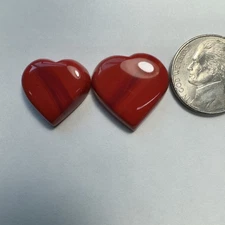 Beautiful Red Rosarita With dark red stripes hand cut mirror finish 