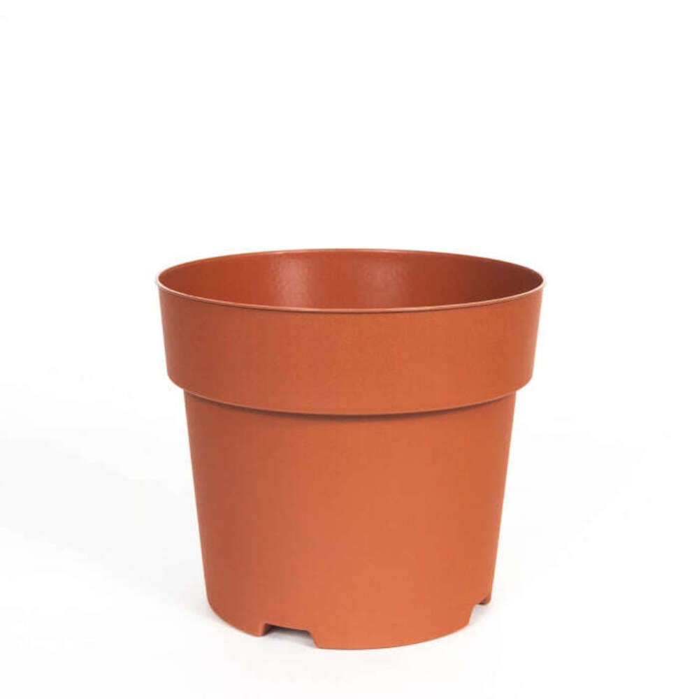 Plastic House Plant Pot 17cm Terracotta