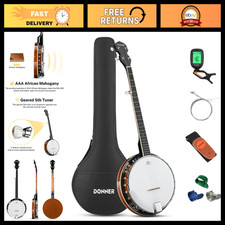 Full Size 5 String Tenor Banjolele Guitar Kit - Complete Banjo Set for Beginners