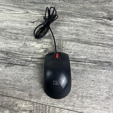 IBM MO28UO 3 Button USB Optical PC Computer Mouse Mice Black Vintage