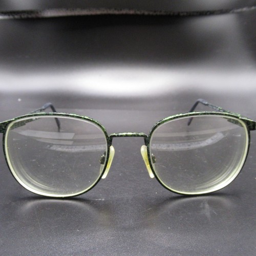 Charmant Eyeglass Frames 52-19-140 Green Black Speckled Metal Full Rim 4228