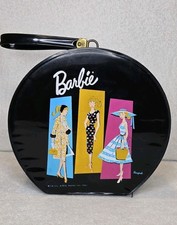 Vintage 1961 Barbie Ponytail Carry Case Black Mattel Doll Storage Travel Case