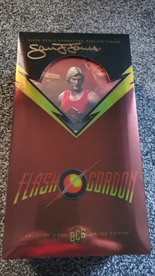 Sam J Jones signiert Flash Gordon 1/6 Big Chief Studios Actionfigur Echtheitszertifikat