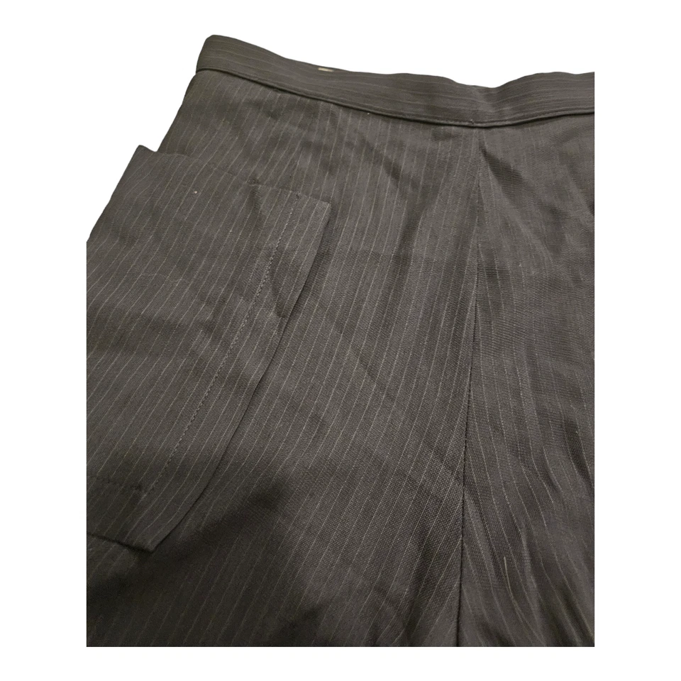 Emporio Armani XS Black Pinstriped Shorts - Image 4 of 4