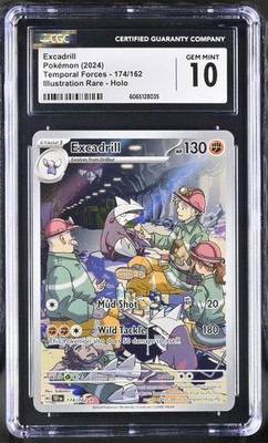Pokemon Excadrill 174/162 Illustration Rare Temporal Forces - CGC