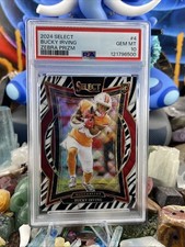 2024 PANINI SELECT BUCKY IRVING ROOKIE ZEBRA PRIZM #4 PSA 10 GEM POP2