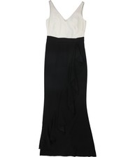 Ralph Lauren Womens Two-Tone Fit & Flare Dress, black, 6