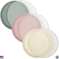 WeeSprout Silicone Plates with Lids - 100 Food Grade, Unbreakable, Set of 3