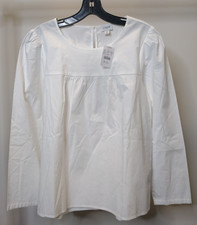 NWT J Crew Factory 98% Cotton / 2% Elastane White Blouse Size: S