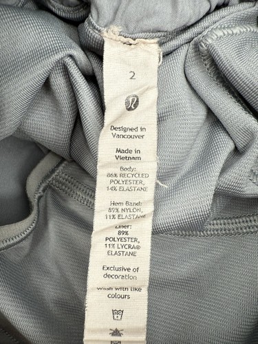 Lululemon Women's 2 Hotty Hot High Rise Lined Gray Running Performance Shorts - Picture 4 of 7