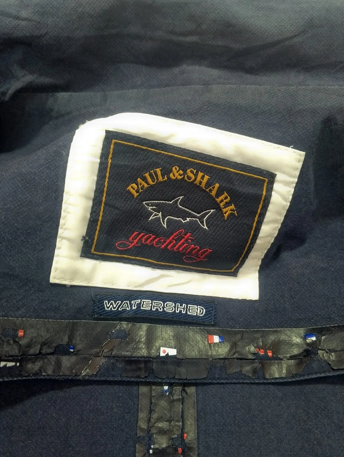 Rare Vintage Paul & Shark Hybrid Duffle Coat Jacket Wool Knit Men's Size M Italy - product detail image 12