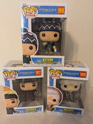Home Alone 2 Funko Pop! Movies - Set Of 3 - #'s 1917 Harry 1918 Kevin 1919 Marv
