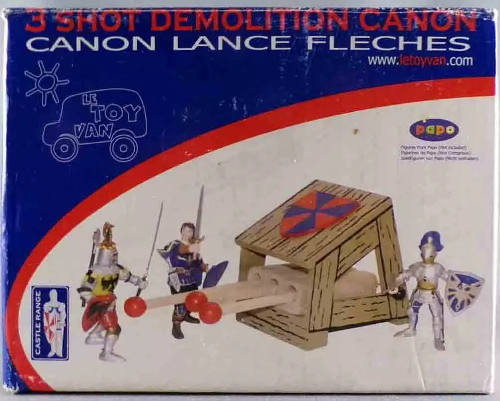 Le Toy Van Papo TV351 Canon Moyen-Age Jouet Bois Lance-Flèches de Siège