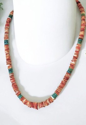 Jay King .925 Silver ORANGE SPINY OYSTER & TURQUOISE 18'' Graduated Necklace NWT