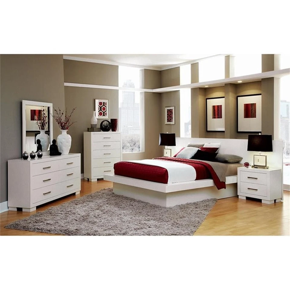 Coaster Jessica 6-Drawer Wood Dresser with Bar Hardware in White - Image 3 of 3