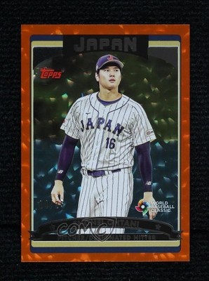 2023 World Baseball Classic Orange Cracked Ice Foil 14/25 Shohei Ohtani 10pz