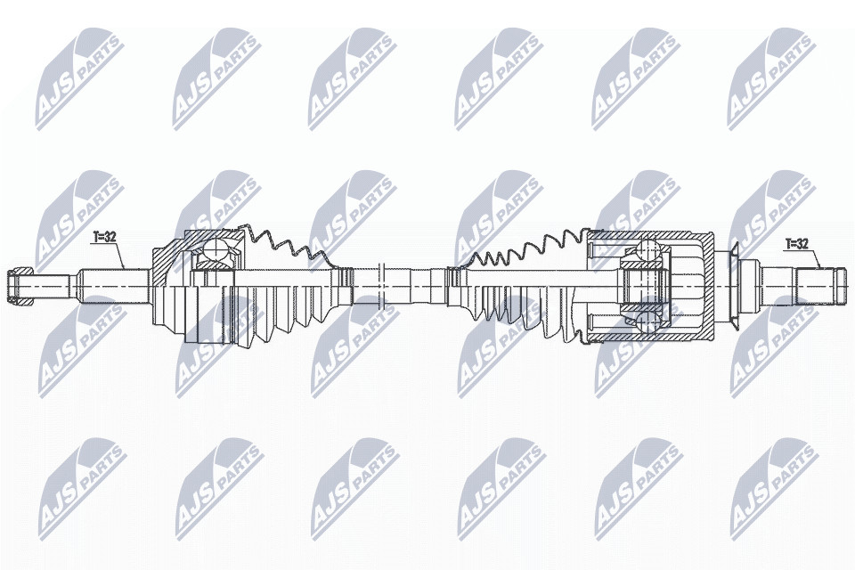 N.T.Y. NPW-CH-128.NTY Drive Shaft for DODGE,JEEP