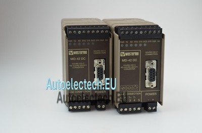 Westermo MD-42 DC V.24/RS-232-C to RS-422/RS-485 Converter 3152-1001 Tested Used