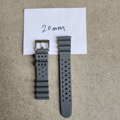 Discount Good Rubber 20 mm Watch Wristband AR0336_K0020782