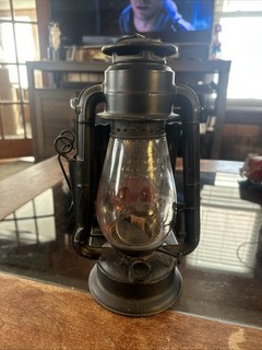 DIETZ JUNIOR Wagon Lamp Tubular Lantern Junior Bullseye Cold Blast Clear Globe