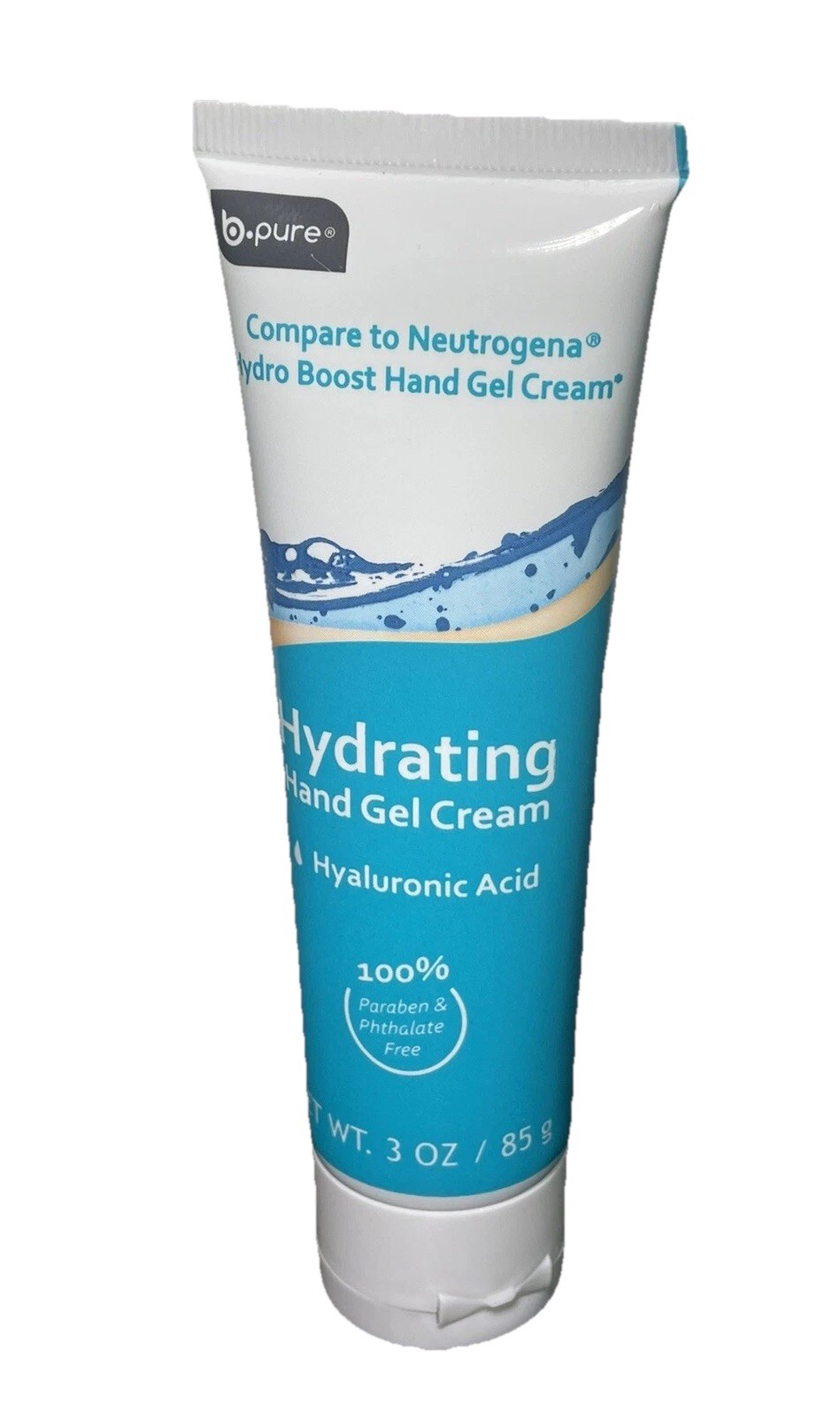 B Pure Hydrating Hand Gel Cream Hyaluronic Acid compare to Neutrogena New 3 oz.