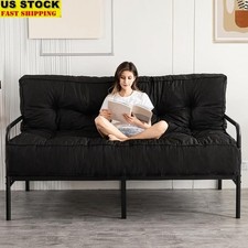 Coprimaterasso Futon Spessore Premium Lino Media Fermezza Divano Letto Uso Pavimento