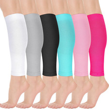6 Pairs Calf Compression Sleeve Women Footless Compression Stockings Elastic Leg