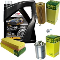 Mann Inspektionspaket 5L Mannol Longlife 5W-30 FüR Seat Inca 1.9 D Cordoba