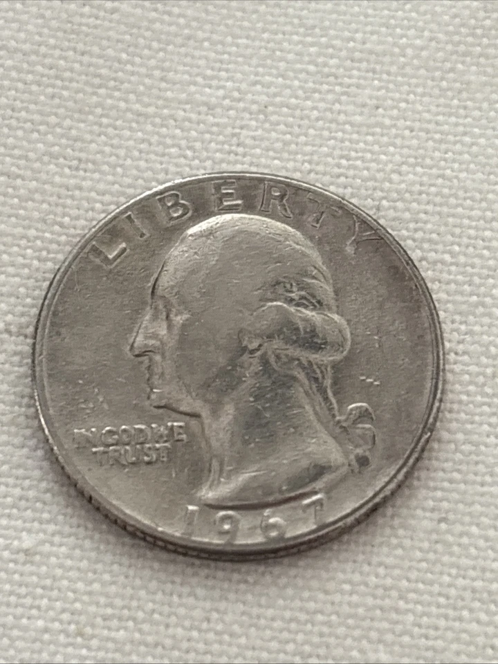 1967 Liberty Washington Quarter Dollar US Collectors Coin No Mint Mark VERY RARE - Image 3 of 4