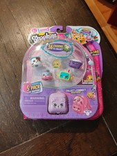 SHOPKINS Season 5 - 5 Pack W/ BRACELET  BACKPACK NEW