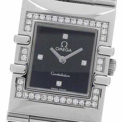 Omega Constellation Quilted Diamond Bezel Quartz Ladies Watch B+ From Japan