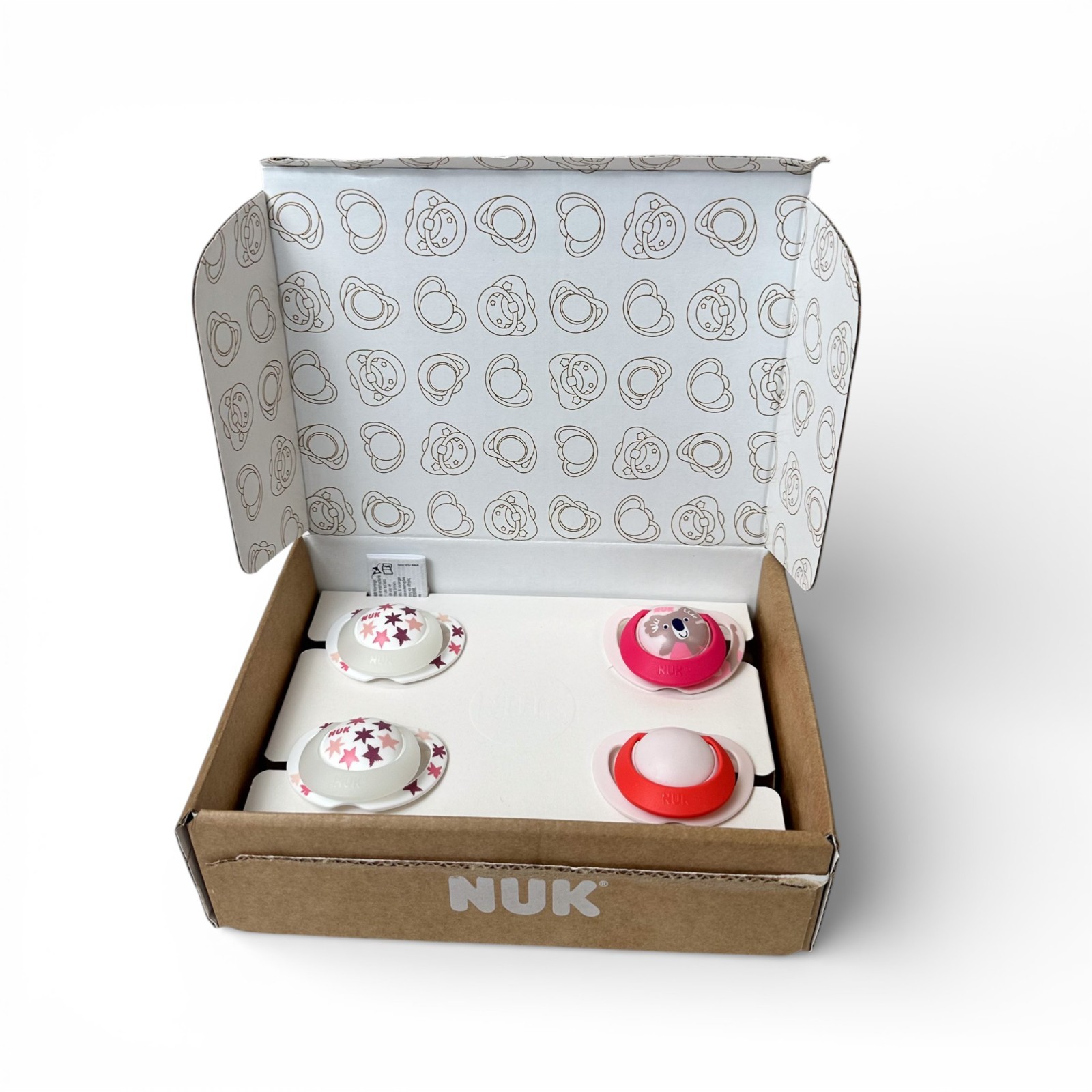 NUK Signature Day & Night Baby Dummy 6-18 Months Glow In the Dark Stars 4 Dummys