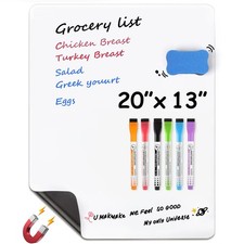 20x13 Inch Magnetic Whiteboard Sheet Fridge Dry Erase Magnet Pad with Marker